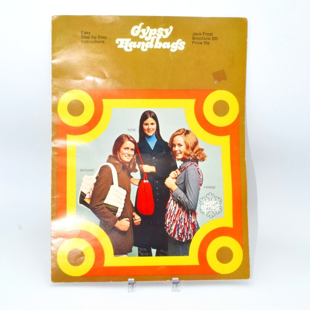 Vintage Jack Frost Gypsy Handbags Brochure No. 205 Grannycore 1970's Patterns